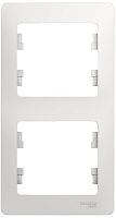 Рамка вертикальная Systeme Electric Glossa 2-м. белый картинка